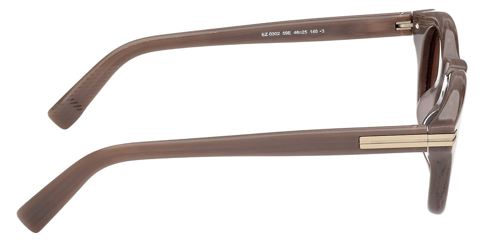 Ermenegildo Zegna EZ0302 59E 46 - Beige Brown/Striped / Brown 59E #id:ez030259e_s:106130