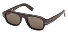 Ermenegildo Zegna EZ0304 48N 52 - Shiny Dark Brown / Green #id:ez030448n_s:102105