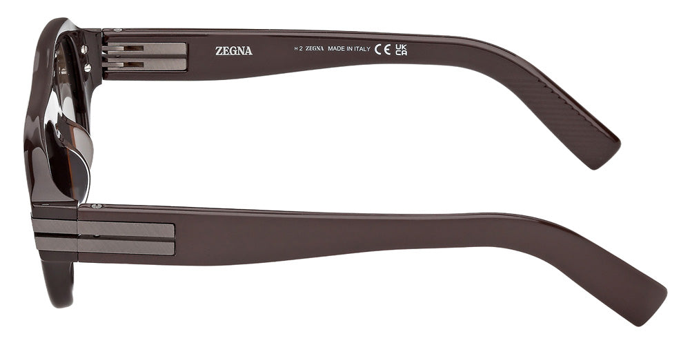 Ermenegildo Zegna EZ0304 48N 52 - Shiny Dark Brown / Green #id:ez030448n_s:102110