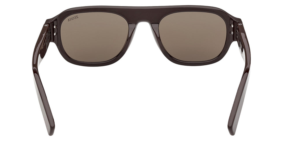 Ermenegildo Zegna EZ0304 48N 52 - Shiny Dark Brown / Green #id:ez030448n_s:102120