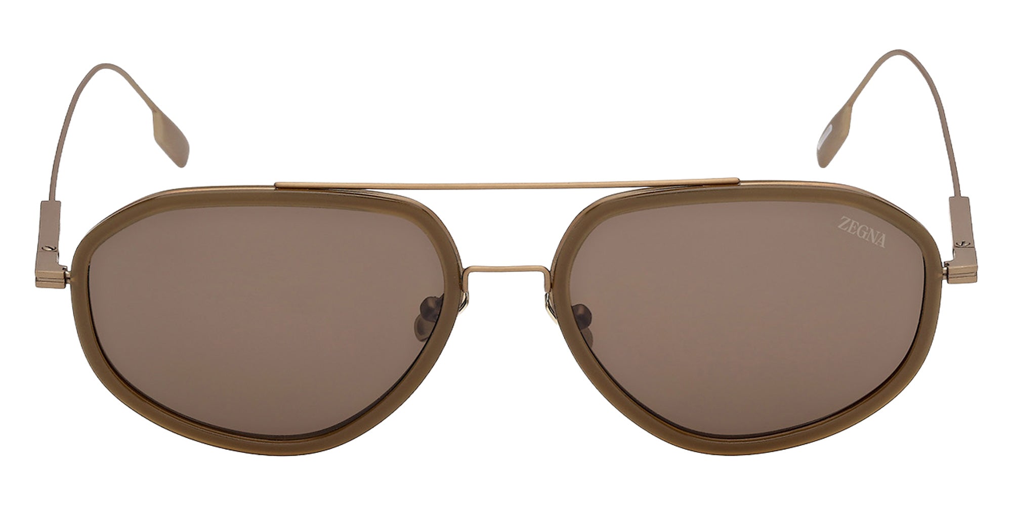 Ermenegildo Zegna EZ0305 98E 56 - Shiny Dark Green / Brown 98E #id:ez030598e_s:100100