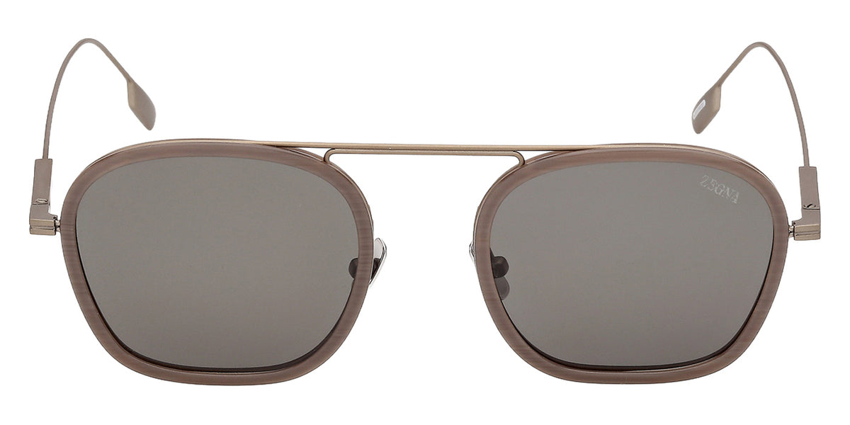 Ermenegildo Zegna EZ0306 59D 51 - Beige Brown/Striped / Smoke Polarized #id:ez030659d_s:100100