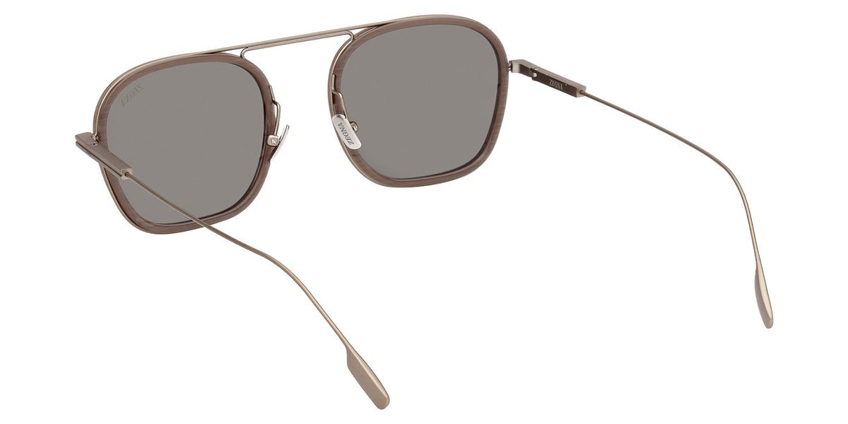 Ermenegildo Zegna EZ0306 59D 51 - Beige Brown/Striped / Smoke Polarized #id:ez030659d_s:100115