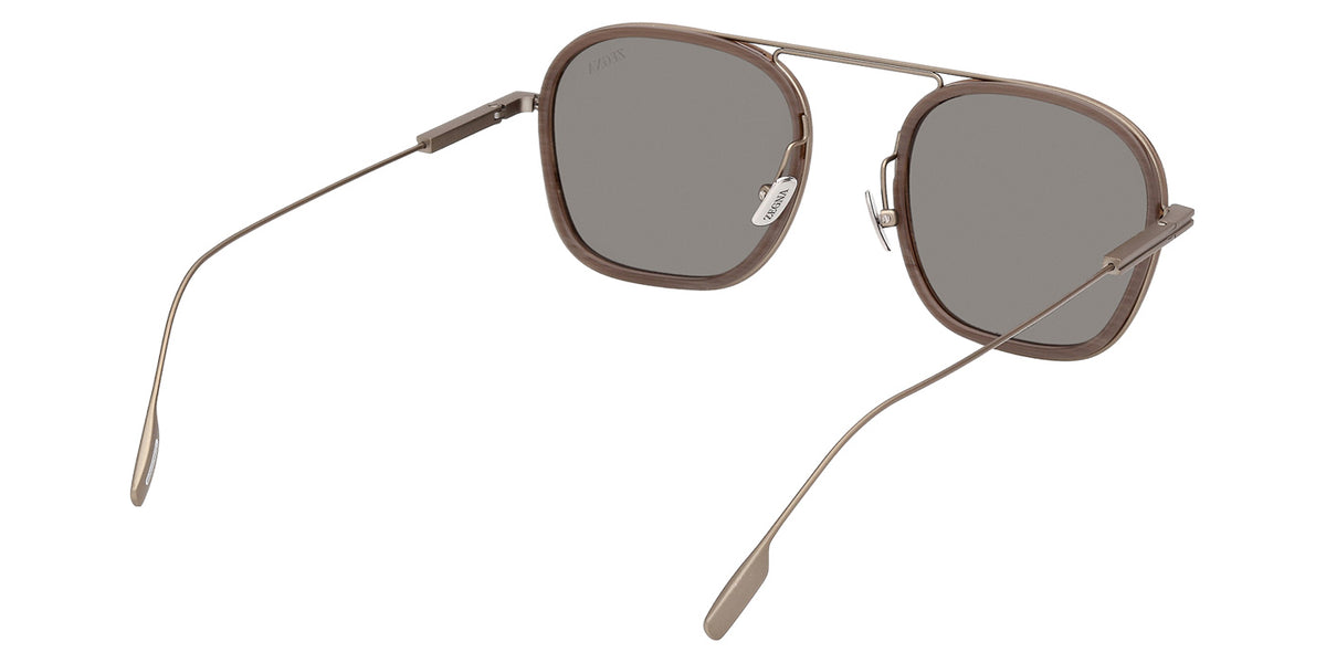 Ermenegildo Zegna EZ0306 59D 51 - Beige Brown/Striped / Smoke Polarized #id:ez030659d_s:100125