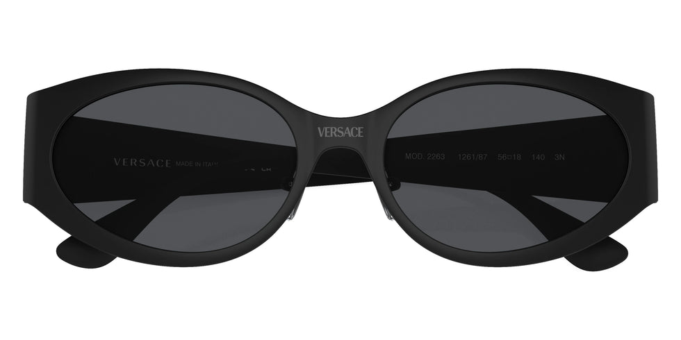 VERSACE VE2263 126187 56 - Matte Black / Dark Gray