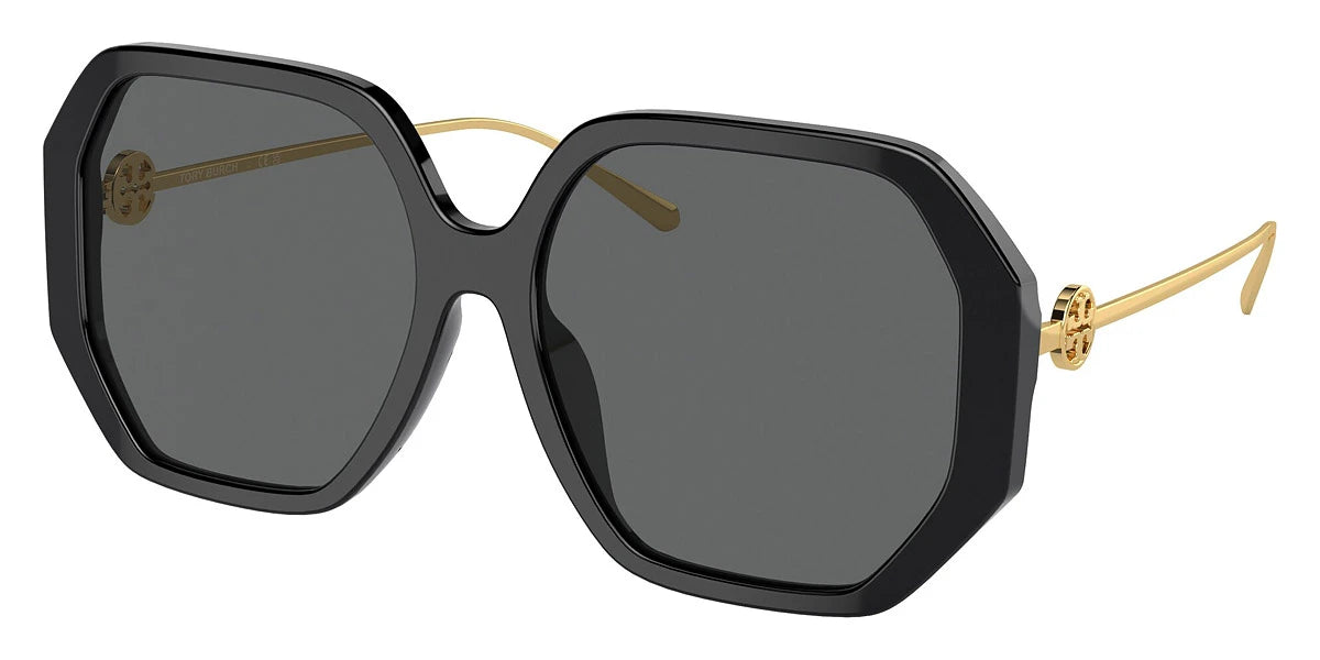Tory Burch TY7204D 170987 57 - Black/Shiny Gold / Dark Gray