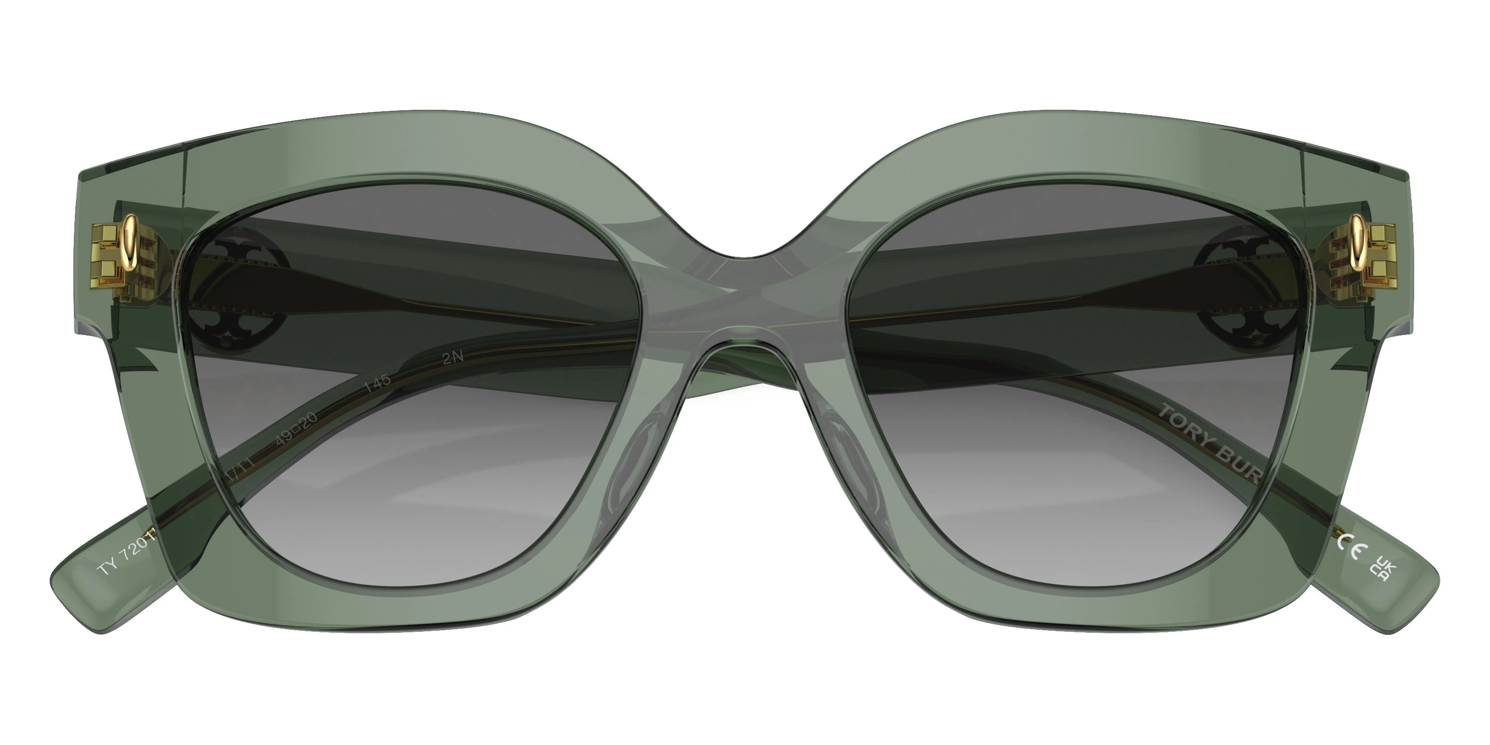 Tory Burch TY7201U 194111 49 - Transparent Sage / Light Gray Gradient Dark Gray