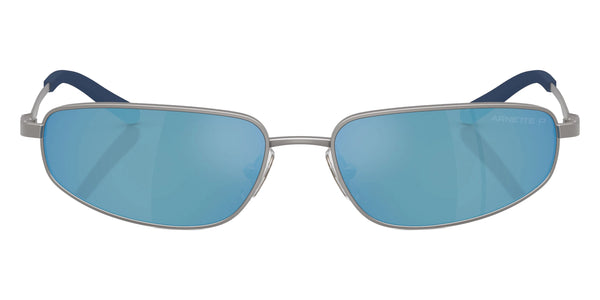 Matte Gradient Blue on Matte Gunmetal / Dark Gray Mirrored Water Polarized / 58-16-140