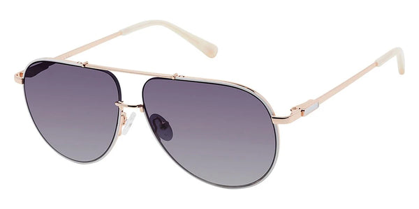 White/Rose Gold / Gray Gradient Polarized / 57-12-140