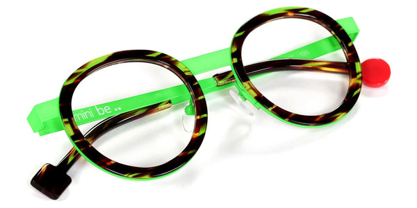 Shiny Veined Tortoise/Satin Neon Green / 43-21-135