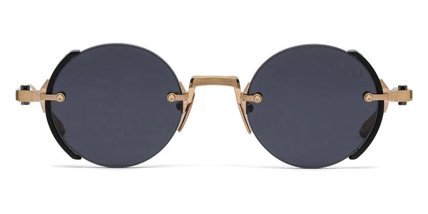 Brushed 12k Gold/Crystal Black Acetate Sideshield / Dark Gray AR / 46-22-145