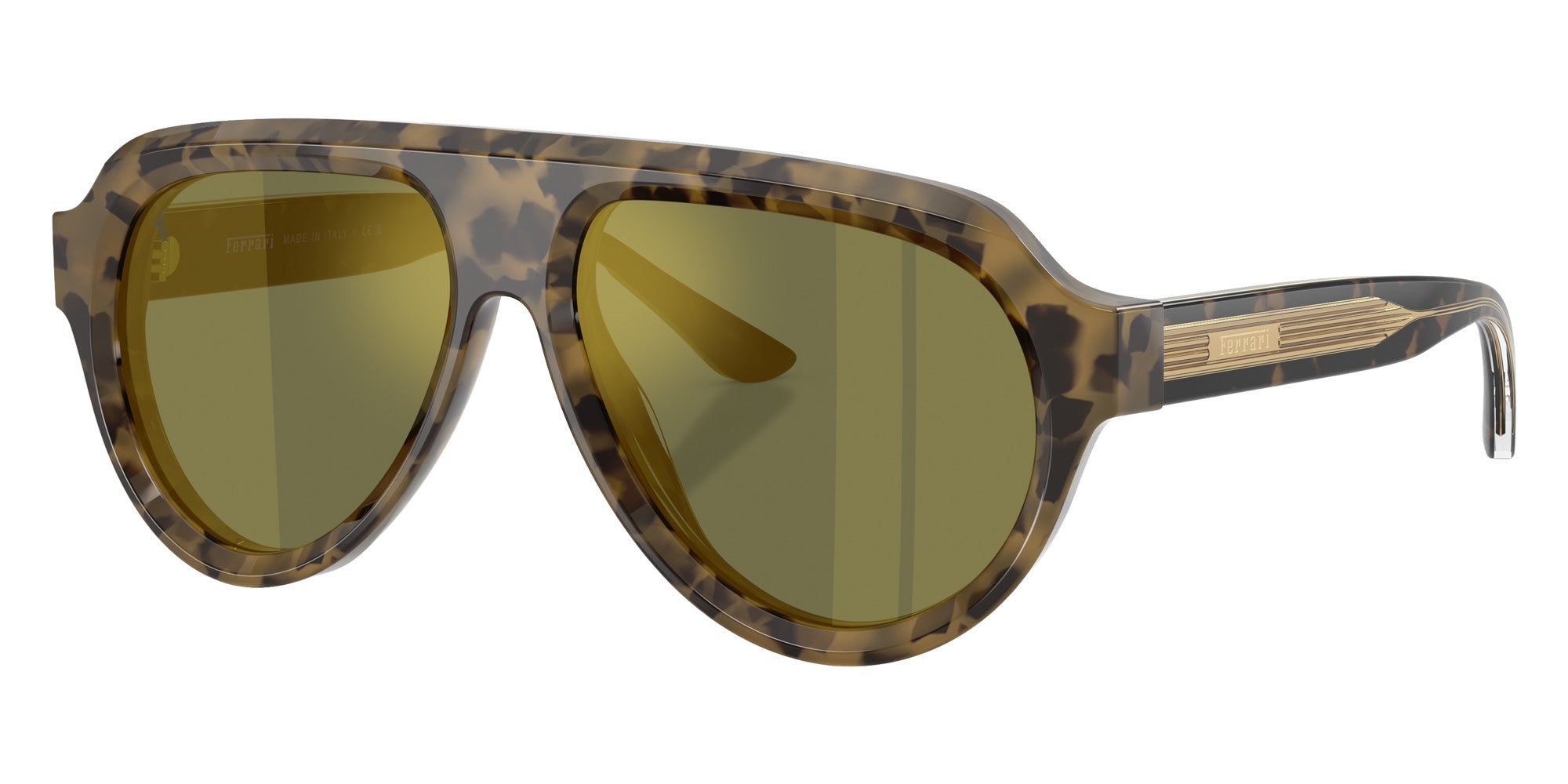 FERRARI FH2019U 751/39 56 - Brown Tortoise / Green Mirrored Gold #id:fh2019u75139_s:104105