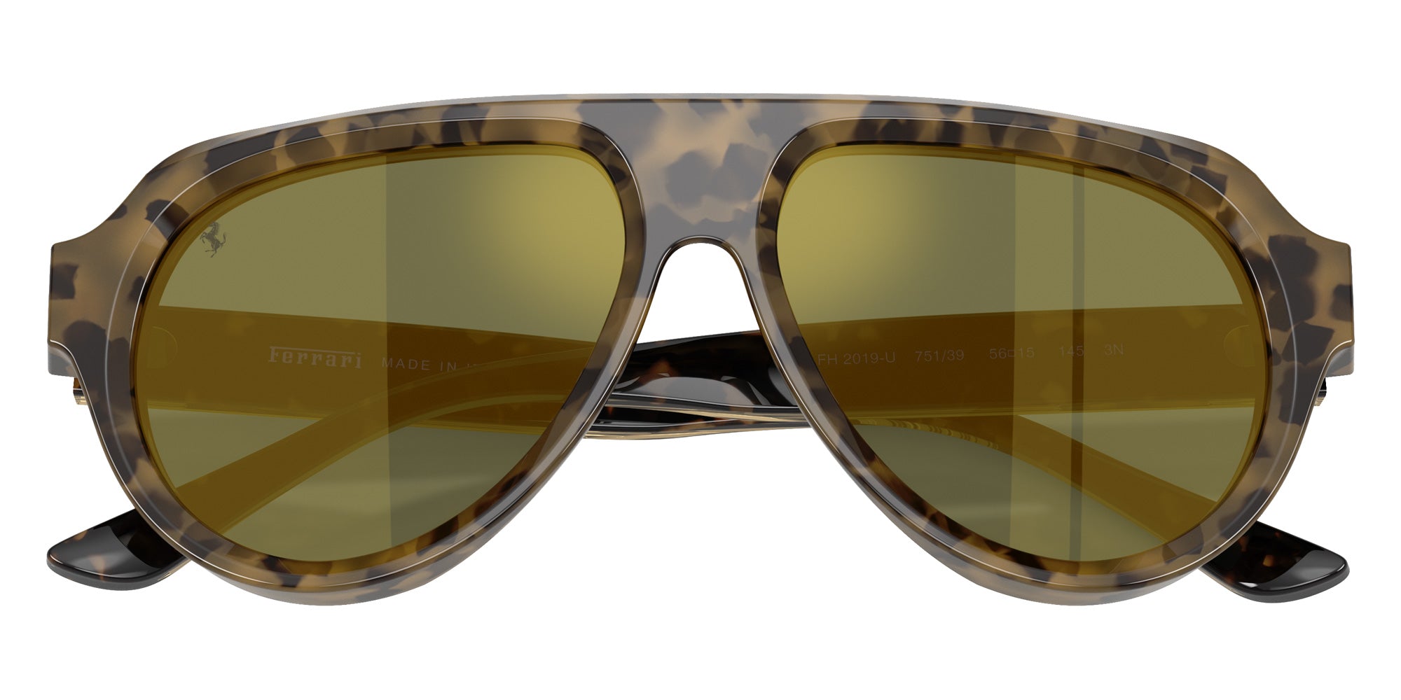 FERRARI FH2019U 751/39 56 - Brown Tortoise / Green Mirrored Gold #id:fh2019u75139_s:104125