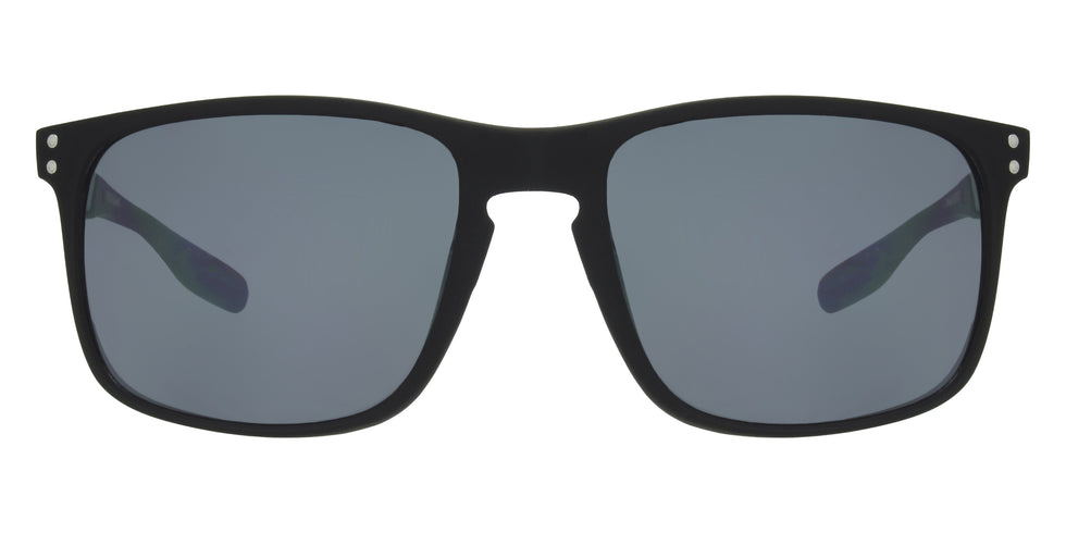 Foster Grant Men's Polarized Rectangle Sunglasses - Black / Gray