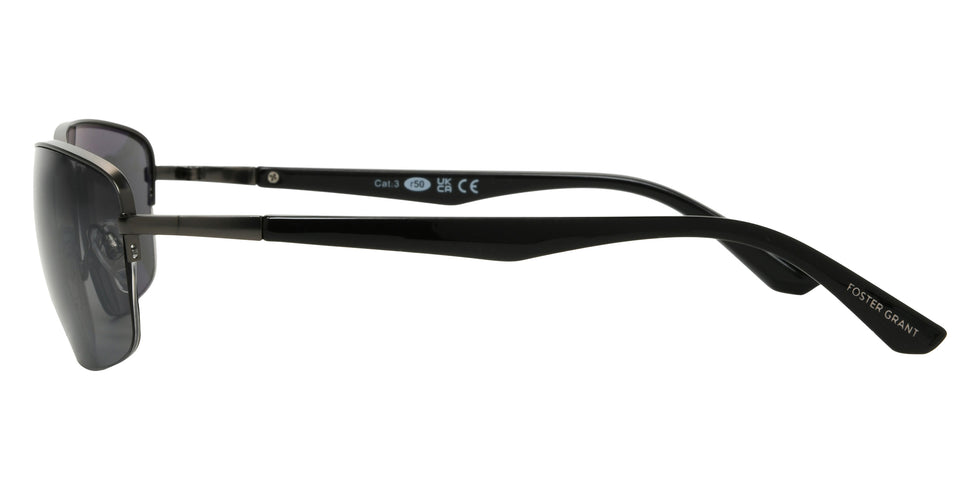 Foster Grant Lenses for Driving Wrap Sunglasses 599 - Gunmetal / Smoke