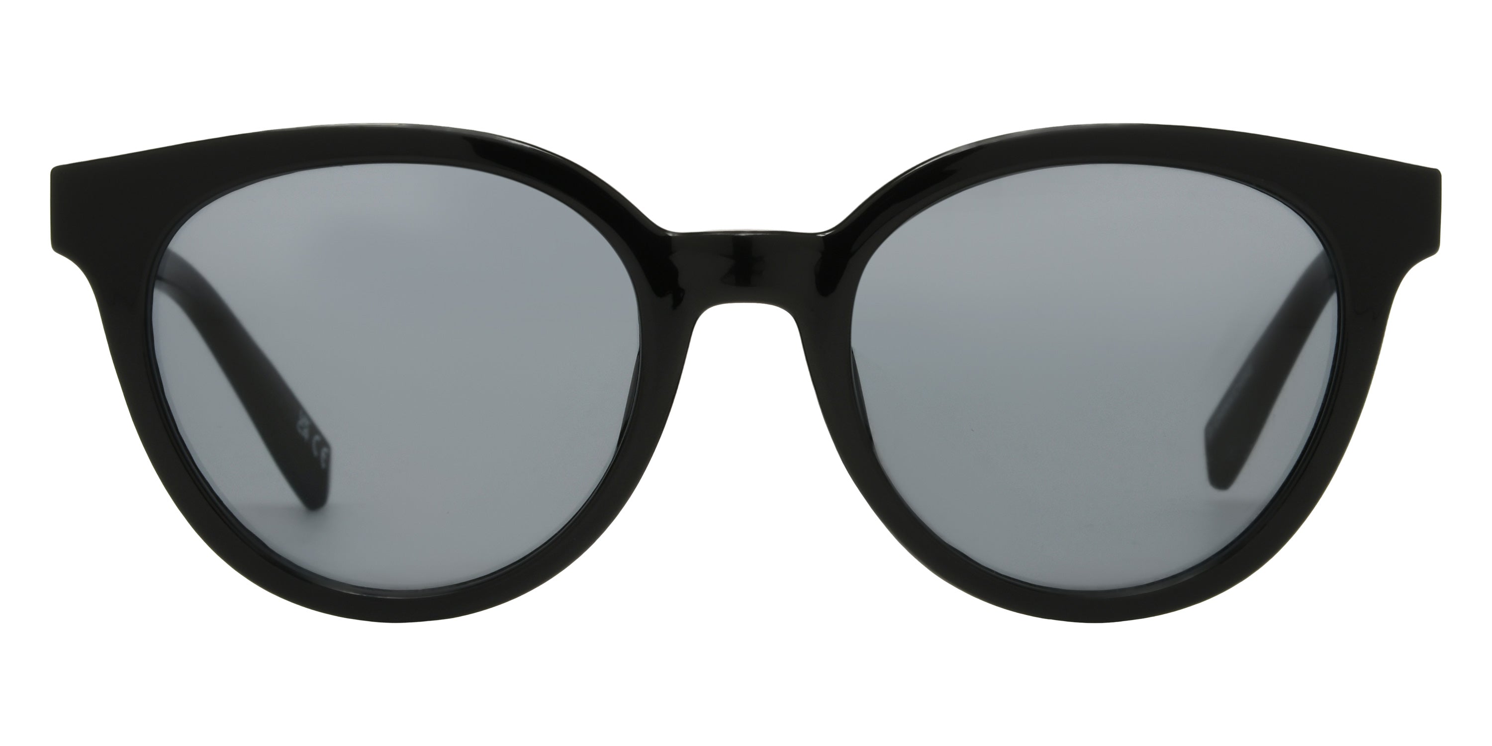 Foster Grant Round Sunglasses 489 - Black / Smoke
