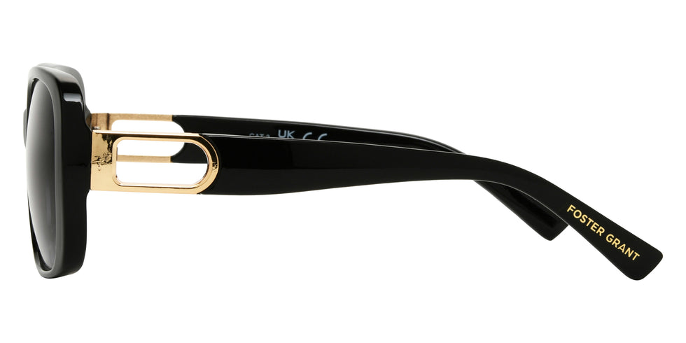 Foster Grant Fashion Square Sunglasses 512 - Black / Smoke Gradient