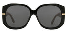 Foster Grant Trend Shield Sunglasses 41 - Black/White / Smoke