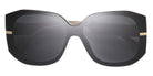 Foster Grant Trend Shield Sunglasses 41 - Black/White / Smoke