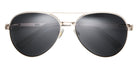 Foster Grant Polarized Aviator Sunglasses 481 - Gold / Smoke Polarized