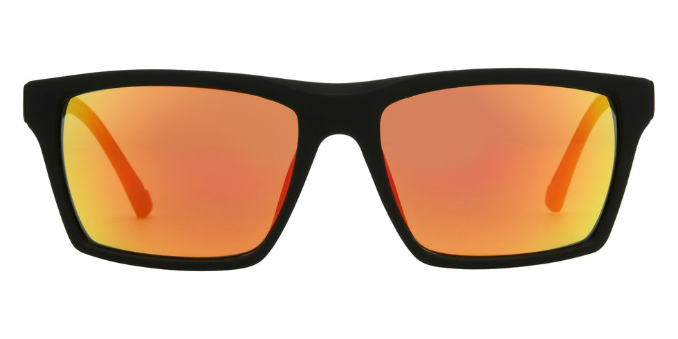Foster Grant IRONMAN® Seek Way Shape Mirrored Sunglasses - Black / Red Mirrored