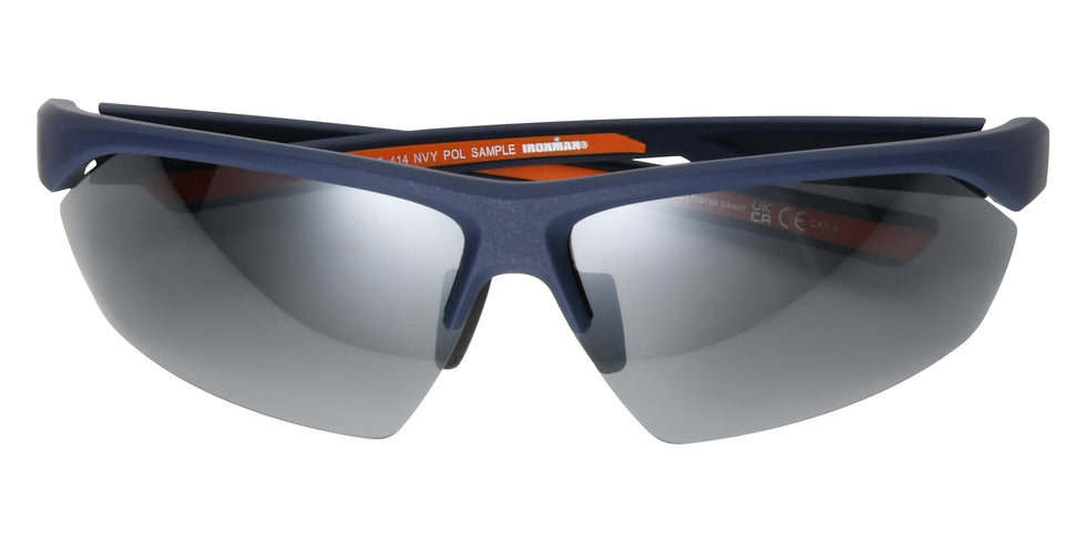 Foster Grant IRONMAN® Crimson Crest Blade Polarized Sunglasses - Navy / Smoke Flash Polarized