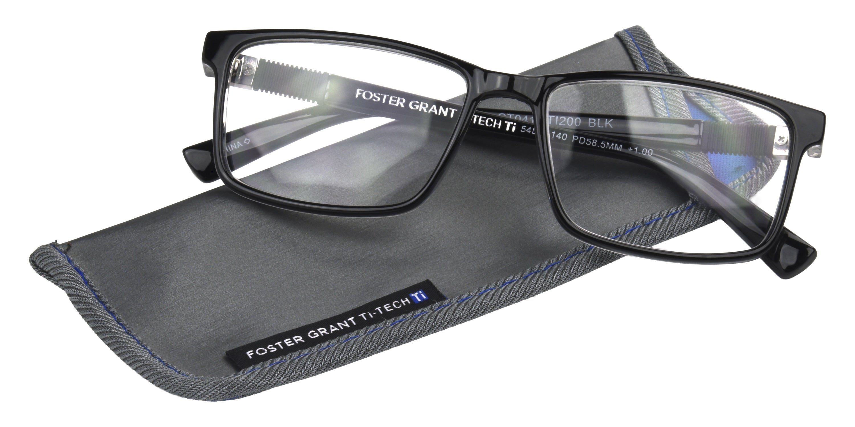 Foster Grant Ti-Tech 200 Reading Glasses - Black