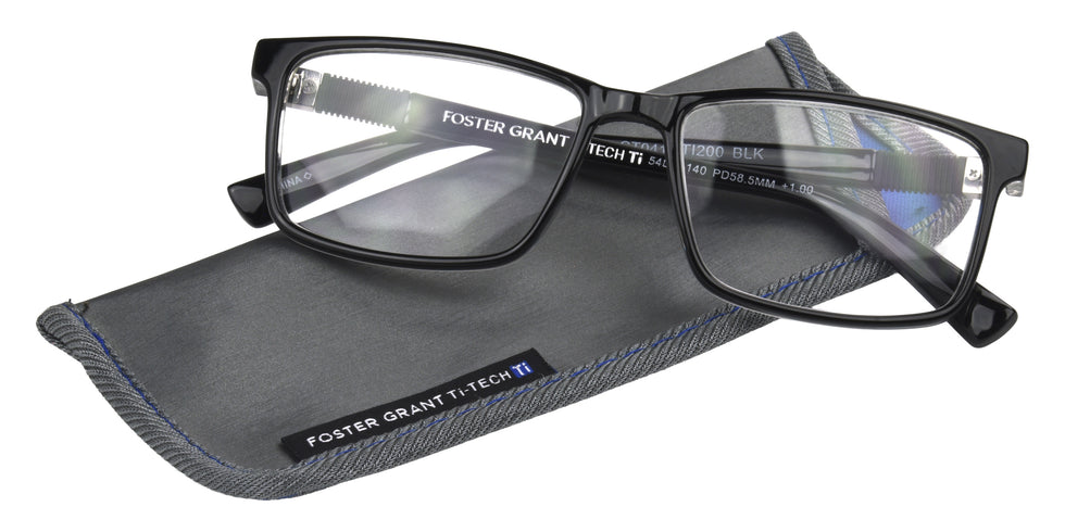 Foster Grant Ti-Tech 200 Reading Glasses - Black