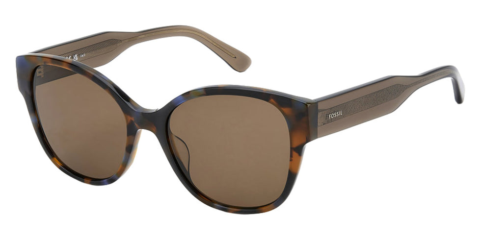 Fossil FOS 2170/G/S 0X8Q70 55 - Brown Blue Havana / Brown #id:fos2170gs0x8q70_s:104105