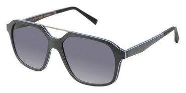 Gold & Wood GAW FRANCOIS 02 59 - Shiny Gun/Gray Bolivar/Electric Blue Bolivar / Polarized Gray Gradient