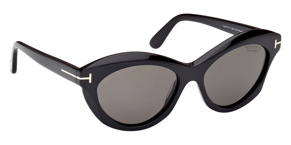 Tom Ford FT1111 TONI 01D 55 - Shiny Black / Smoke Polarized #id:ft111101d_s:100135