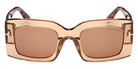 Tom Ford FT1188 BRIGITTA 45E 50 - Shiny Light Brown / Brown #id:ft118845e_s:100100