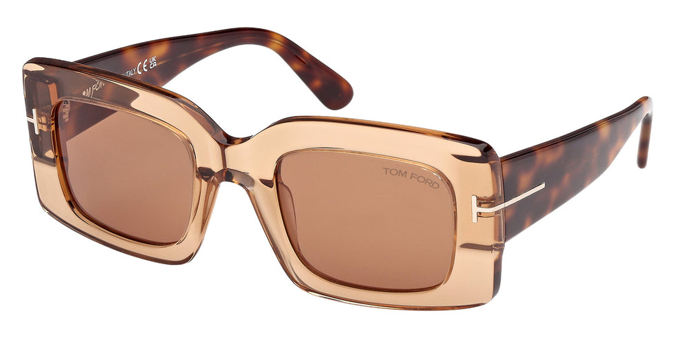 Tom Ford FT1188 BRIGITTA 45E 50 - Shiny Light Brown / Brown #id:ft118845e_s:100105