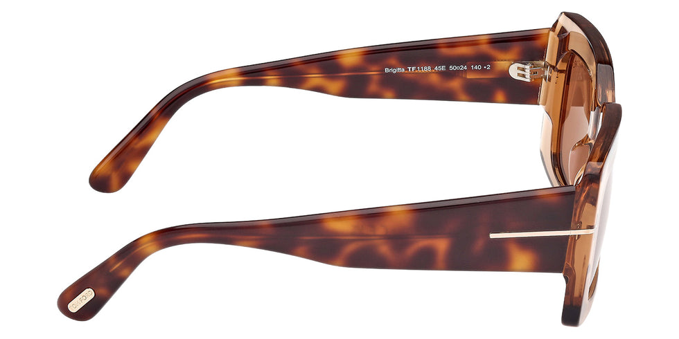 Tom Ford FT1188 BRIGITTA 45E 50 - Shiny Light Brown / Brown #id:ft118845e_s:100130