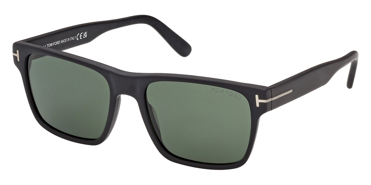 Tom Ford FT1205 CALDER 02N 55 - Matte Black / Green #id:ft120502n_s:100105