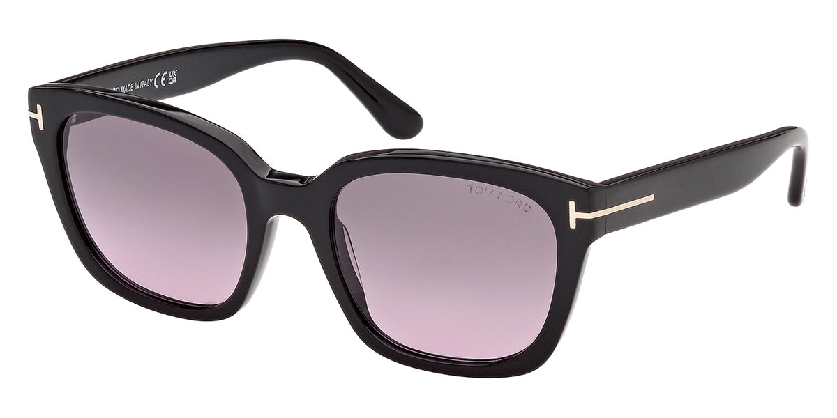 Tom Ford FT1216 HAYLAY 01B 53 - Shiny Black / Gradient Smoke #id:ft121601b_s:100105