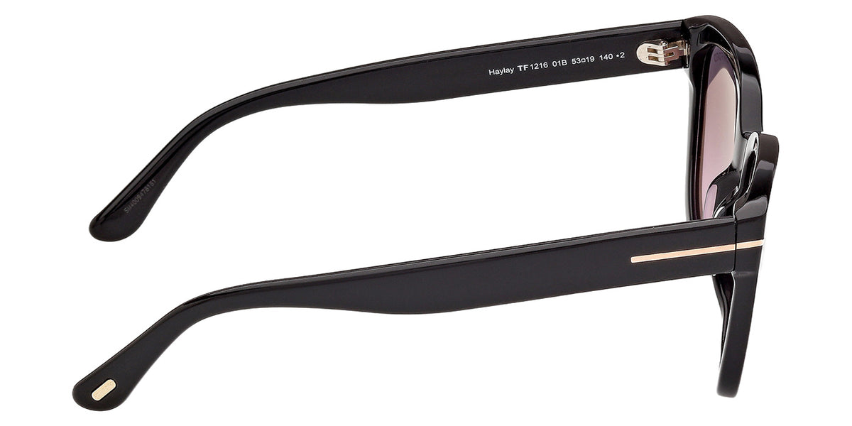Tom Ford FT1216 HAYLAY 01B 53 - Shiny Black / Gradient Smoke #id:ft121601b_s:100130