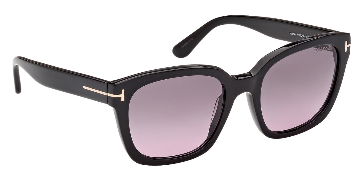 Tom Ford FT1216 HAYLAY 01B 53 - Shiny Black / Gradient Smoke #id:ft121601b_s:100135