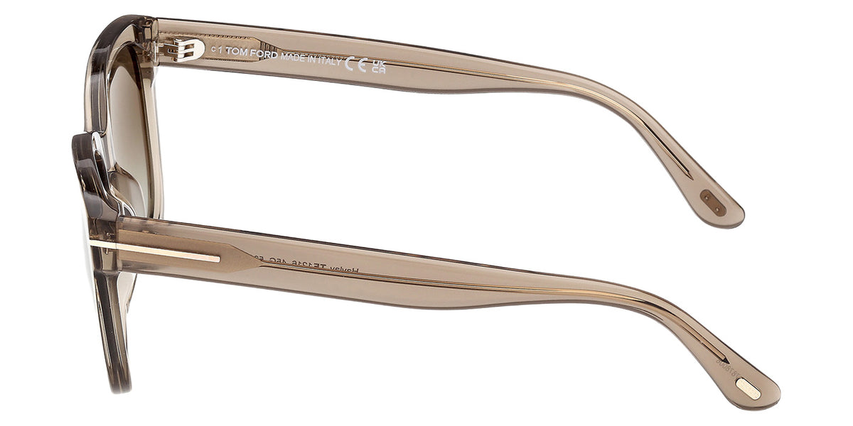 Tom Ford FT1216 HAYLAY 45G 53 - Shiny Light Brown / Brown Mirrored #id:ft121645g_s:102110