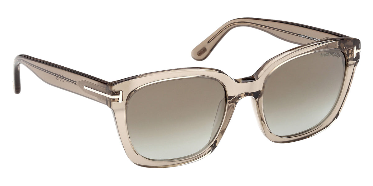 Tom Ford FT1216 HAYLAY 45G 53 - Shiny Light Brown / Brown Mirrored #id:ft121645g_s:102135