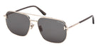 Tom Ford FT1249-K 28N 61 - Shiny Rose Gold / Green #id:ft1249k28n_s:100105