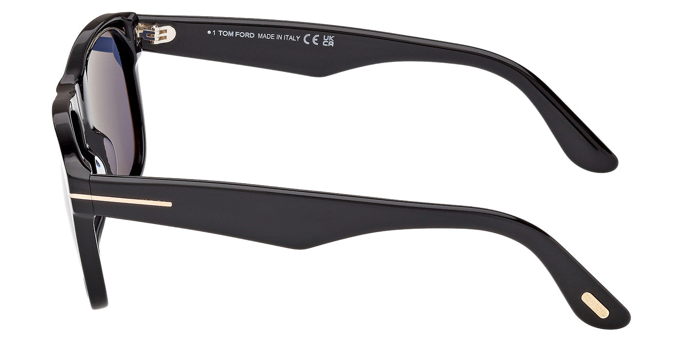 Tom Ford FT1284 MARLON-02 01V 55 - Shiny Black / Blue #id:ft128401v_s:100110