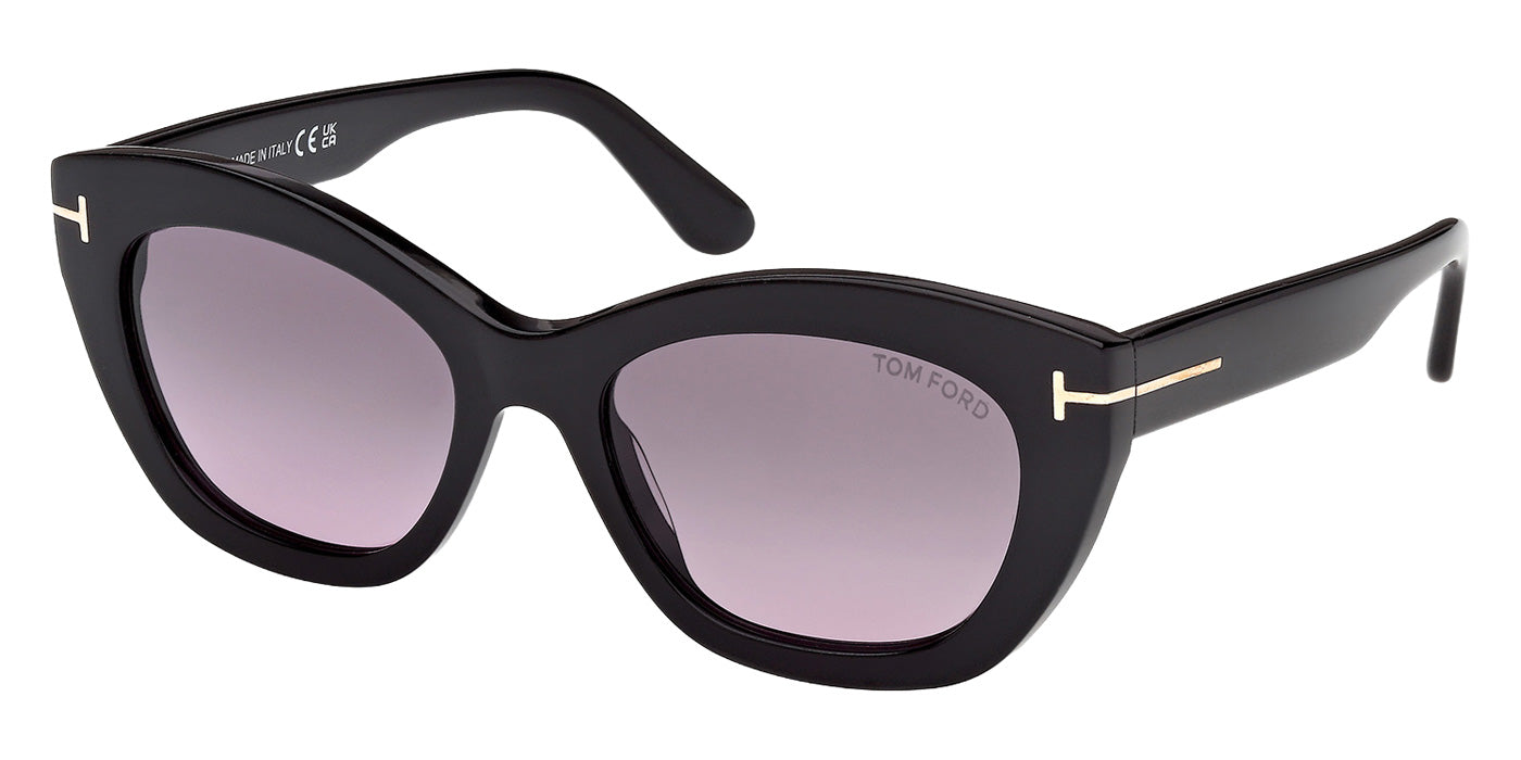 Tom Ford FT1285 LINDA-02 01B 53 - Shiny Black / Gradient Smoke #id:ft128501b_s:100105