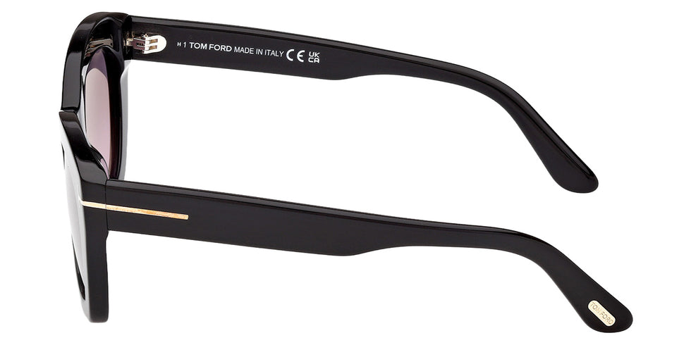 Tom Ford FT1285 LINDA-02 01B 53 - Shiny Black / Gradient Smoke #id:ft128501b_s:100110