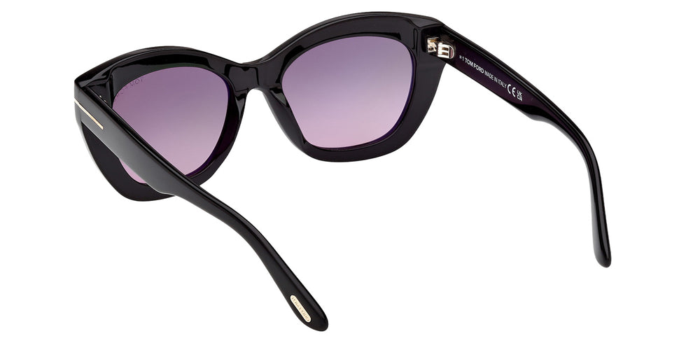 Tom Ford FT1285 LINDA-02 01B 53 - Shiny Black / Gradient Smoke #id:ft128501b_s:100115
