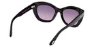 Tom Ford FT1285 LINDA-02 01B 53 - Shiny Black / Gradient Smoke #id:ft128501b_s:100125
