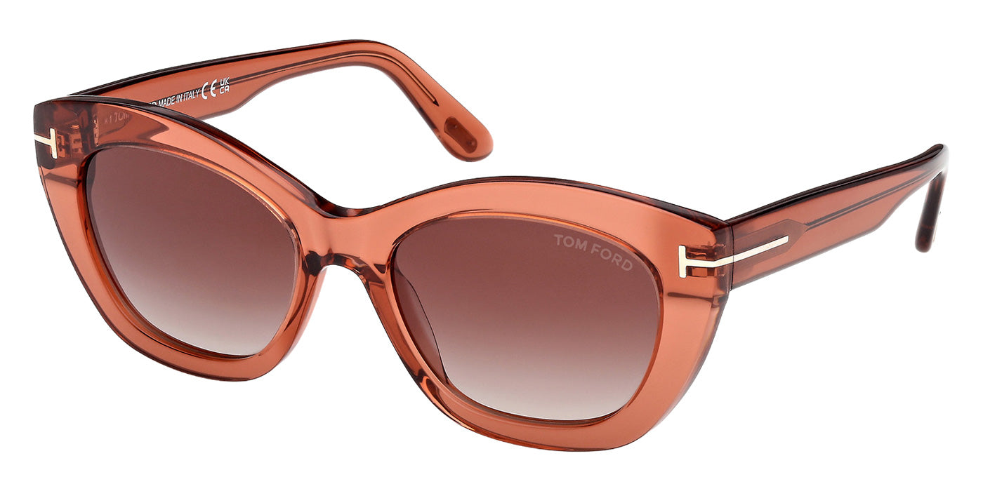 Tom Ford FT1285 LINDA-02 42F 53 - Shiny Dark Orange / Gradient Brown #id:ft128542f_s:104105