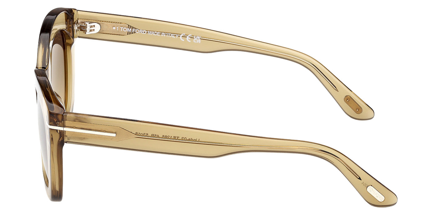 Tom Ford FT1285 LINDA-02 45B 53 - Shiny Light Brown / Gradient Smoke #id:ft128545b_s:106110