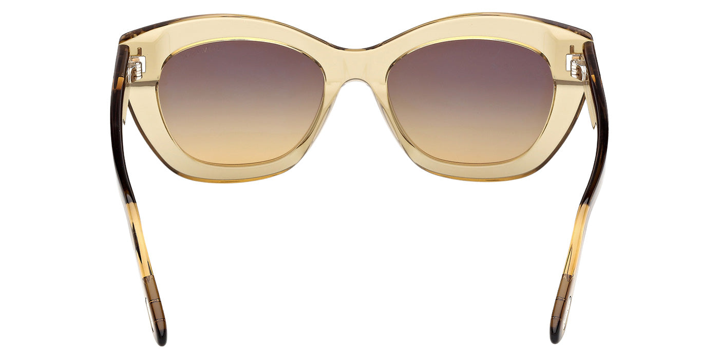 Tom Ford FT1285 LINDA-02 45B 53 - Shiny Light Brown / Gradient Smoke #id:ft128545b_s:106120