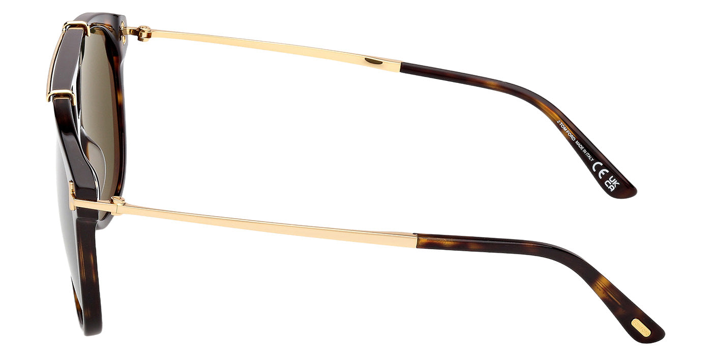 Tom Ford FT1306 SAM-02 52N 58 - Dark Havana / Green #id:ft130652n_s:104110